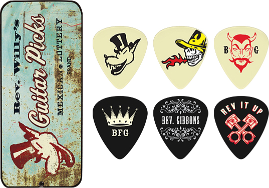 Jim Dunlop Lot De 6 Rev. Willy Mexican Lottery Heavy - Guitar pick - Main picture