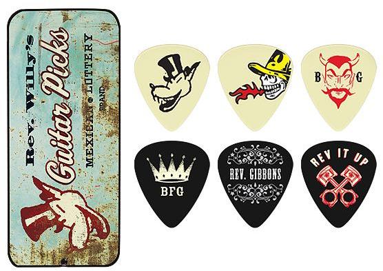 Guitar pick Jim dunlop Reverend Willy Collector Metal Box 6-Pick Heavy