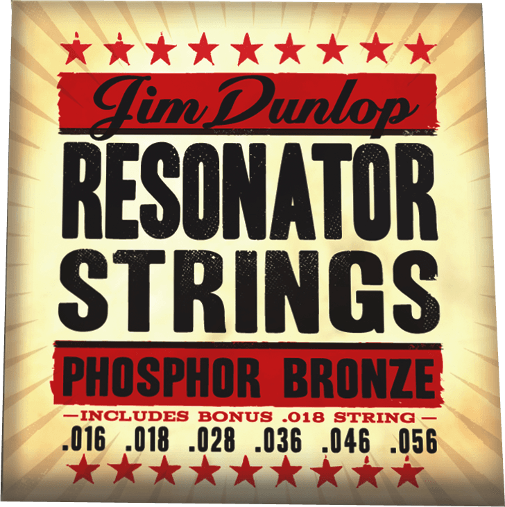 Jim Dunlop Jeu De 6 Cordes Resonator Phosphor Bronze 016.056 - Acoustic guitar strings - Main picture