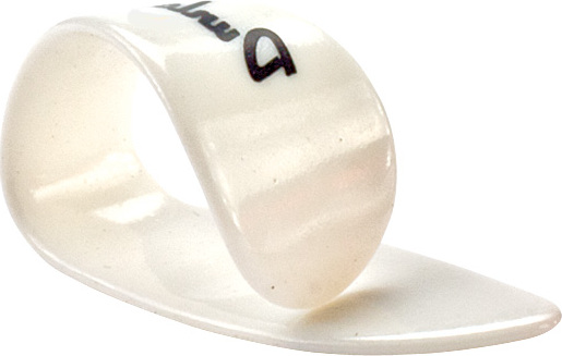 Jim Dunlop Thumbpick Plastic Lh 9013 Pouce Gaucher Large White (sachet De 12) - Guitar pick - Main picture