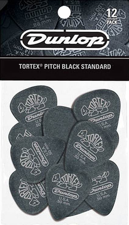 Jim Dunlop Tortex Pitch Black 488 12-set - .73mm Black - Guitar pick - Main picture