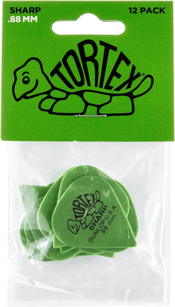 Jim Dunlop Tortex Sharp - 0.88mm Pack De 12 - Guitar pick - Main picture