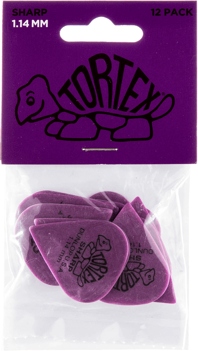 Jim Dunlop Tortex Sharp Pack De 12 - 1,14mm - Guitar pick - Main picture
