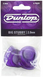 Guitar pick Jim dunlop 475P2 Big Stubby 2mm Player's Pack Set (x6)