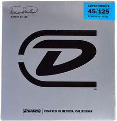 Electric bass strings Jim dunlop Marcus Miller DBMMS45125 5-String Super Bright Electric Bass Strings 45-125 - 5-string set