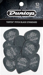 Guitar pick Jim dunlop Tortex Pitch Black 488 73mm Set (x12)