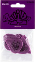 Guitar pick Jim dunlop 412P114 Tortex Sharp Pack de 12 - 1.14mm