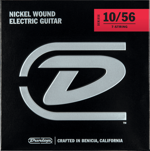 Electric guitar strings Jim dunlop Electrique Light 7 cordes 10-56 - Set of strings