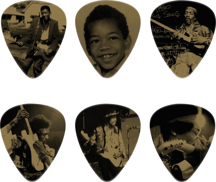 Jim Dunlop Jh-pt10h Lot De 6 Jimi Hendrix West Coast Seattle Boy - Guitar pick - Variation 1