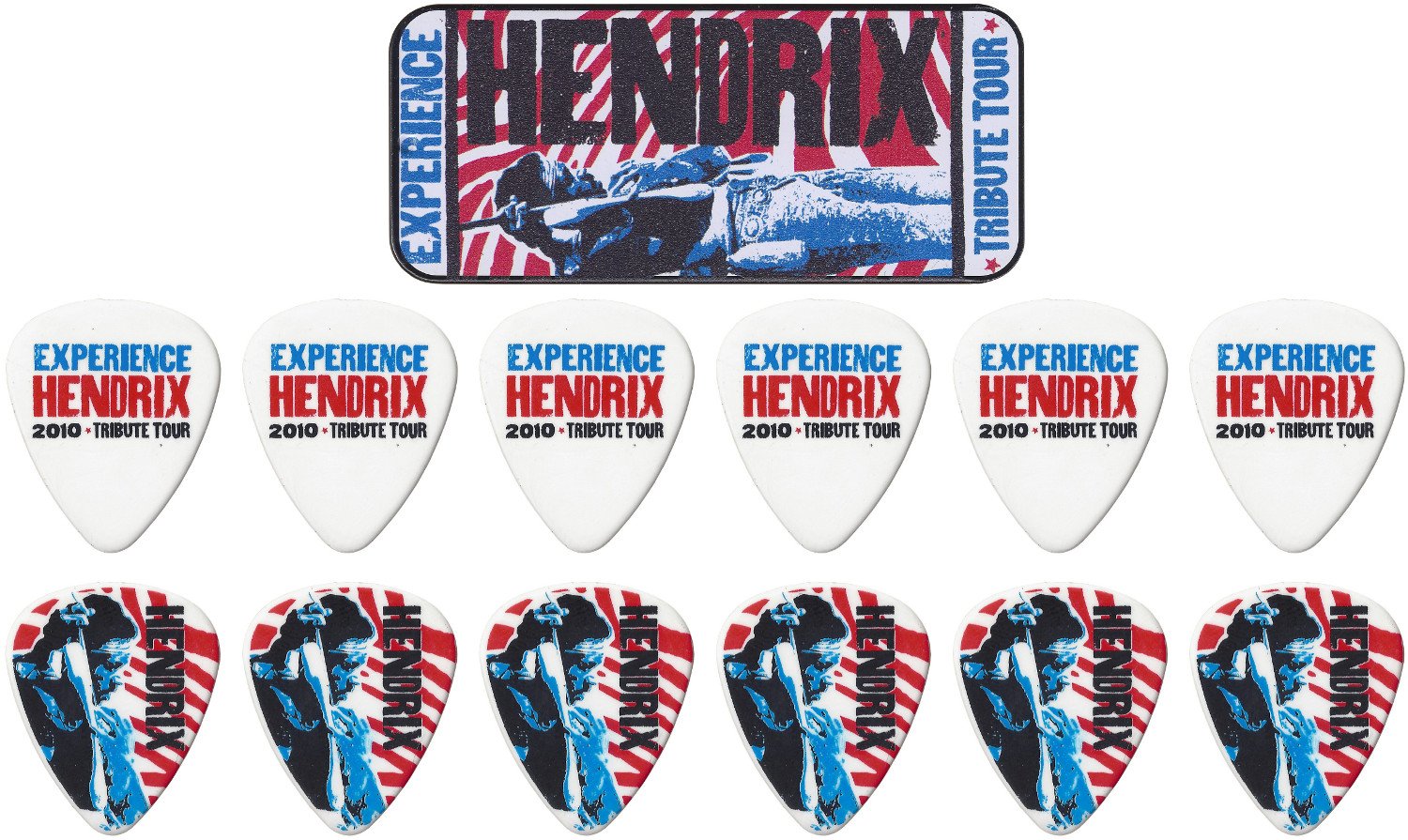 Jim Dunlop Jh-pt09m Lot De 6 Jimi Hendrix Experience Tribute Tour - Guitar pick - Variation 1