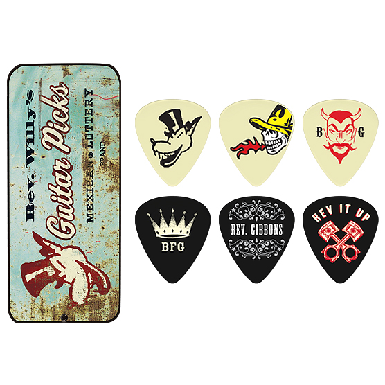 Jim dunlop Reverend Willy Collector Metal Box 6Pick Light Guitar pick