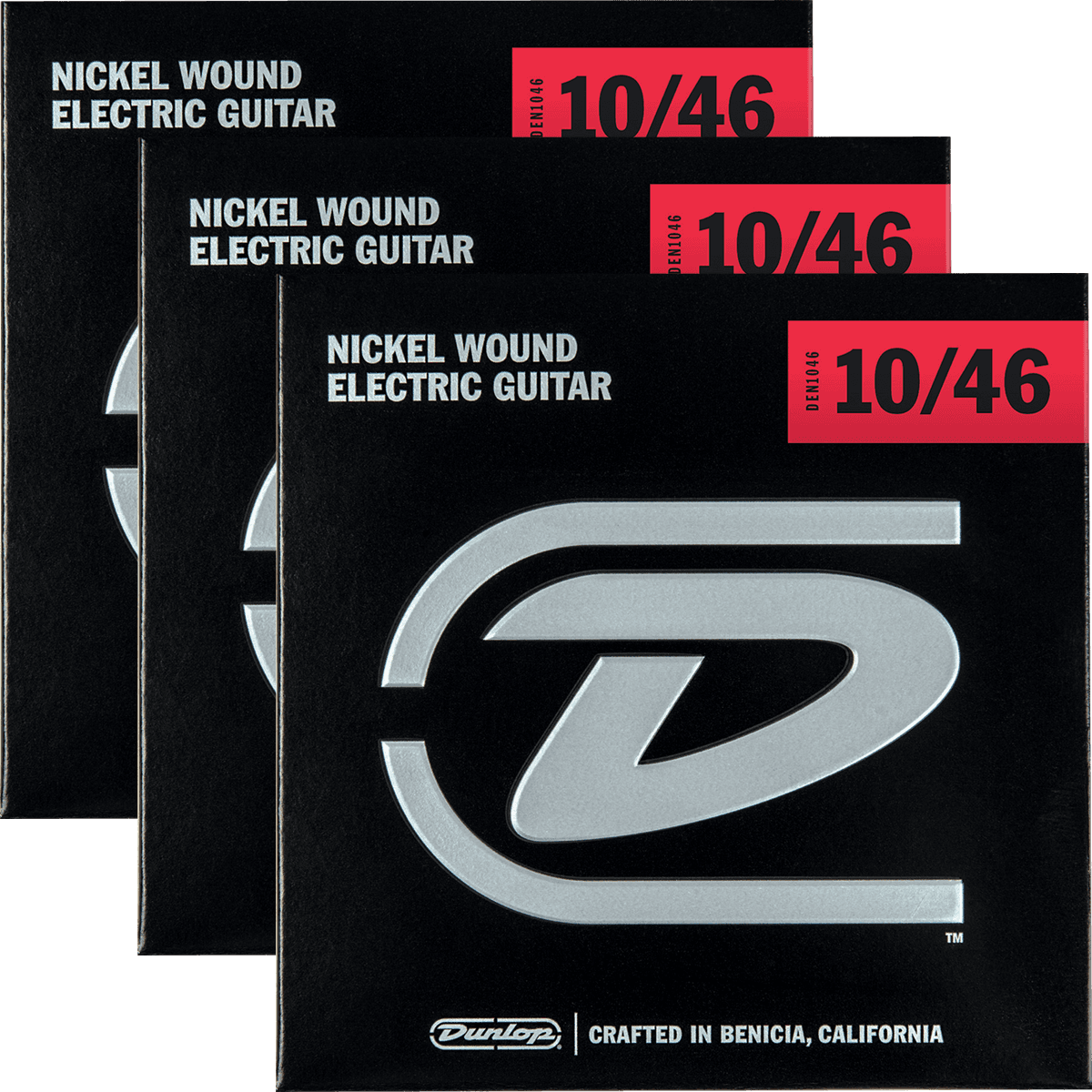 Jim dunlop Pack de 3 jeux Medium 10-46 - set of strings Electric guitar  strings