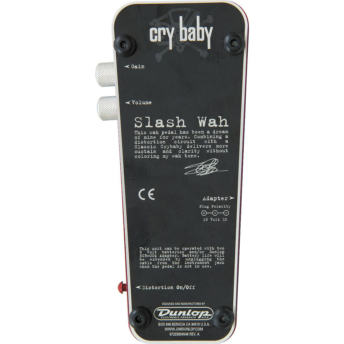 Jim Dunlop Sw95 Slash Signature Cry Baby Wah - Wah & filter effect pedal - Variation 2