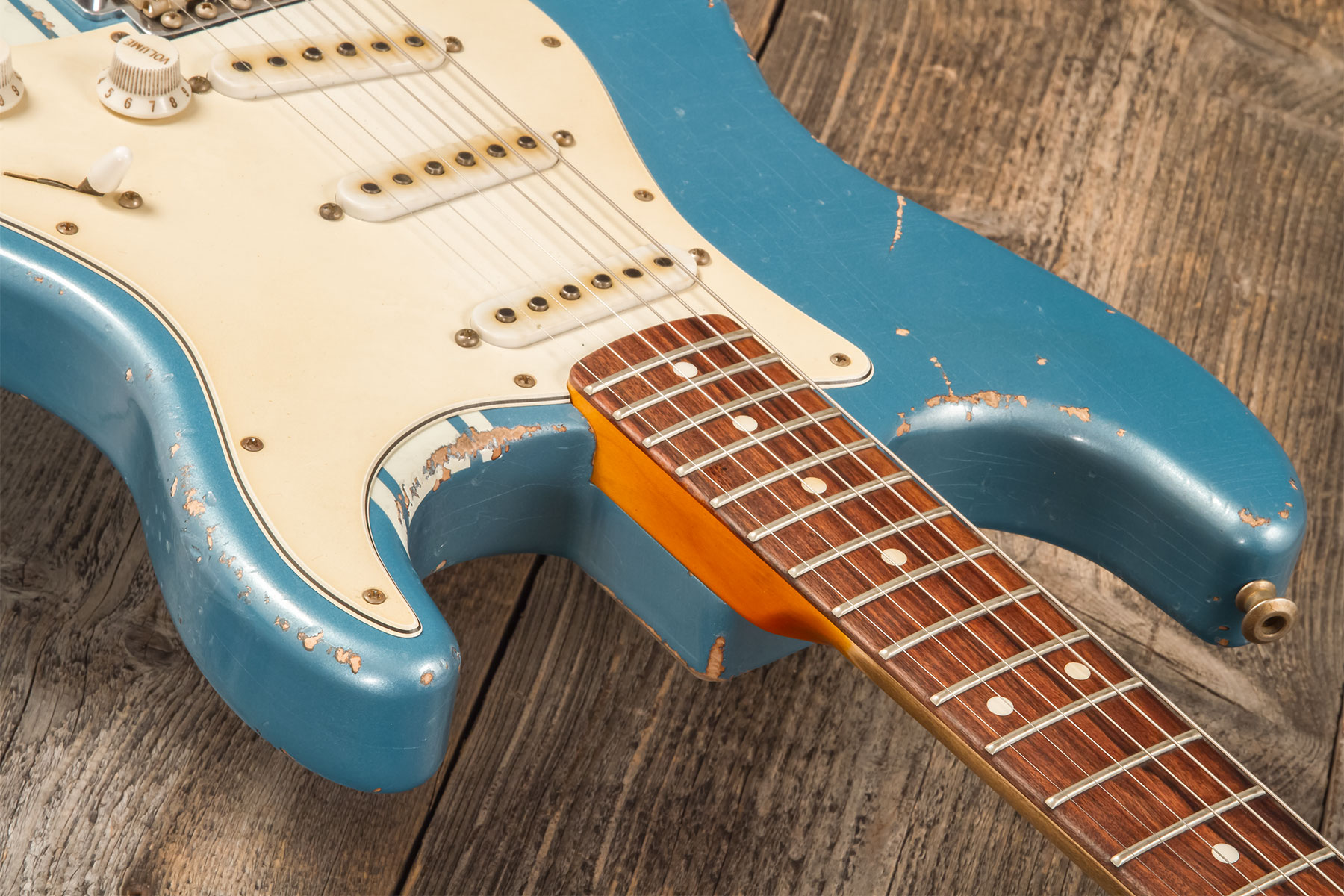 John Cruz Crossville St 3s Trem Rw #jc00870522 - Battle Axe Gulfstream Blue Metallic - Str shape electric guitar - Variation 4