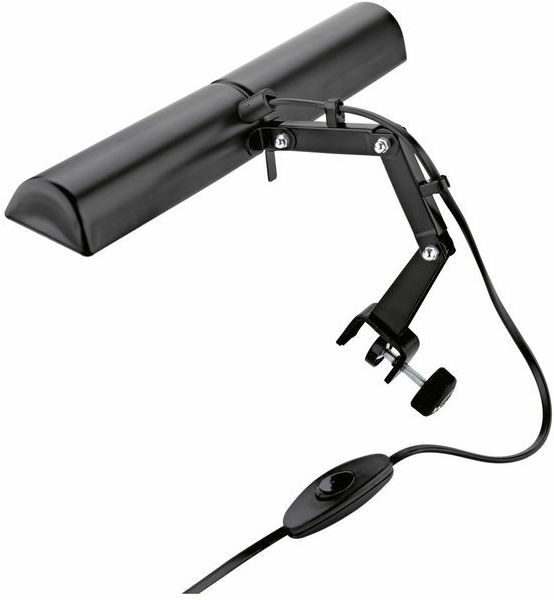 12260 Lampe noire double pour pupitre Music stand K&m