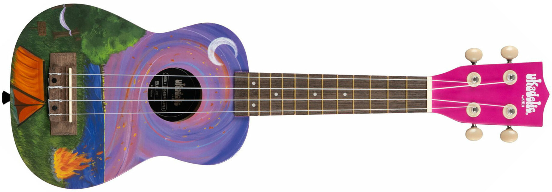 Kala Happy Camper Ukadelic Soprano - Multicolor - Ukulele - Main picture