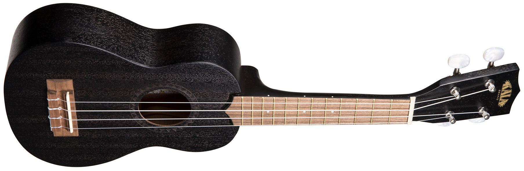 Kala Ka-15s-blk Satin Mahogany Soprano Tout Acajou Wal +housse - Black - Ukulele - Variation 2