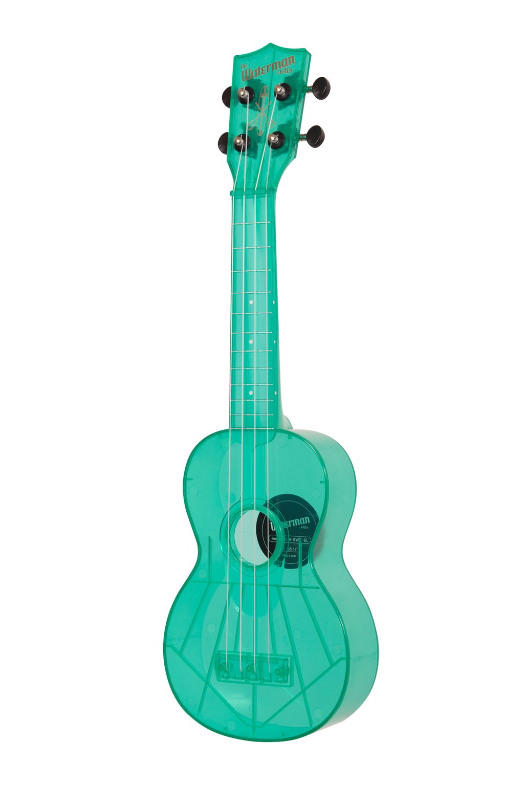 Kala Ka-swf-bl The Waterman Soprano Tout Abs Composite - Fluorescent Blue Raspberry - Ukulele - Variation 1