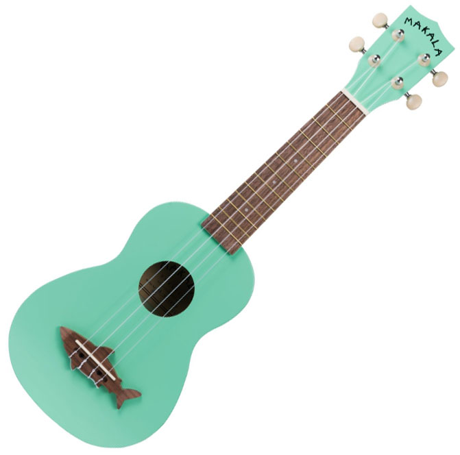 makala shark bridge soprano ukulele surf green makala shark bridge soprano ukulele surf green