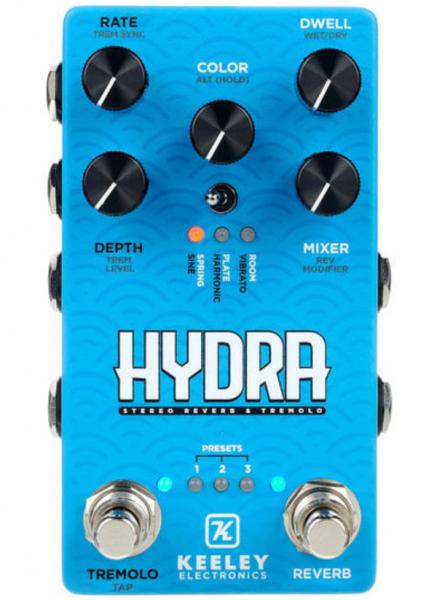 Reverb, delay & echo effect pedal Keeley  electronics HYDRA Stereo Reverb & Tremolo