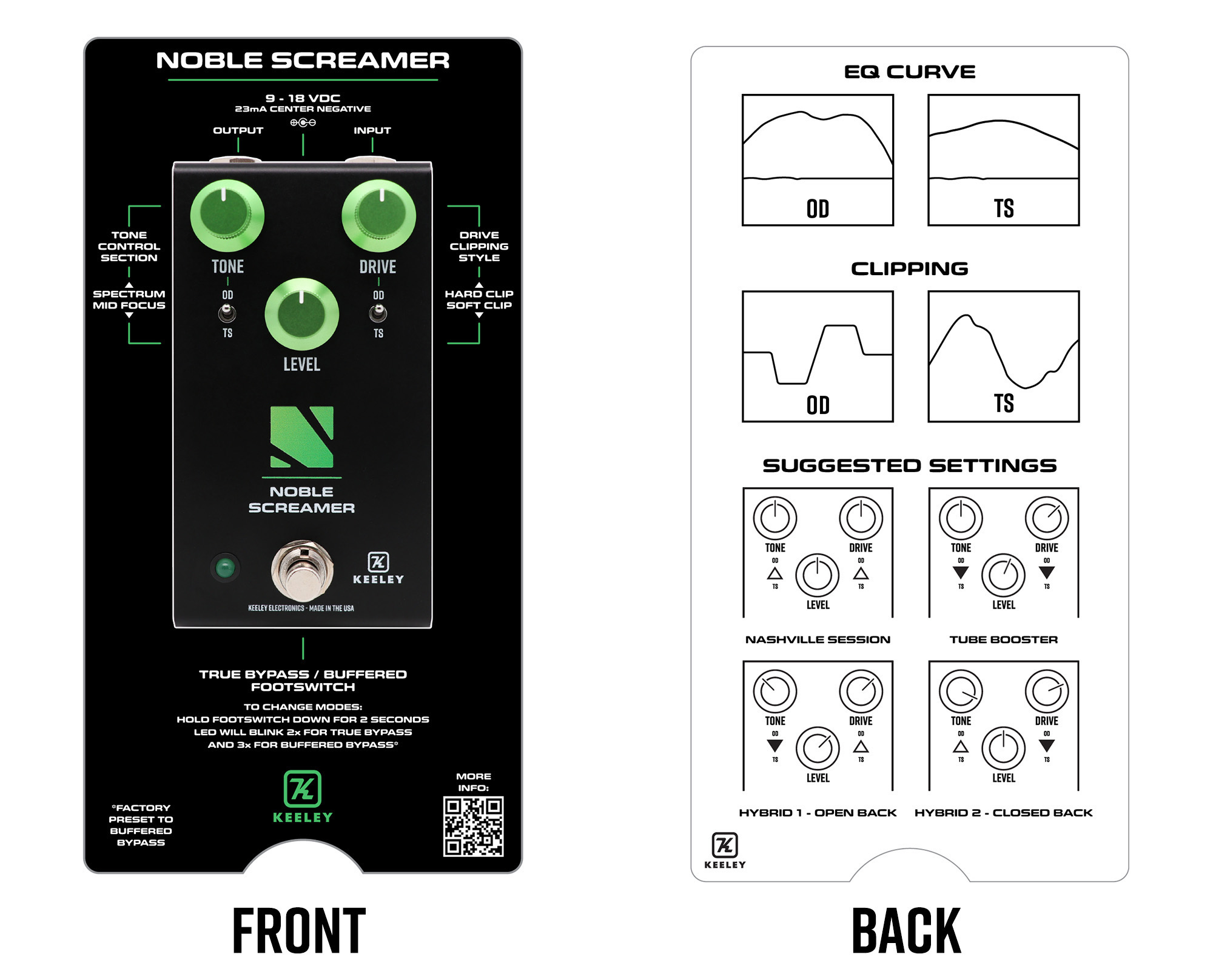 Keeley  Electronics Noble Screamer Overdrive And Boost - Overdrive, distortion & fuzz effect pedal - Variation 4