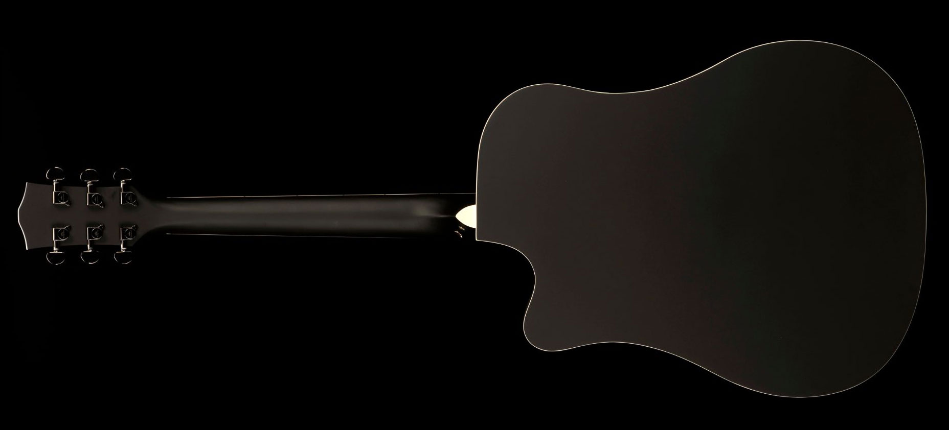 Kepma Edce-k10 Plytone Dreadnought Epicea Acajou Rw - Black Matte - Folk guitar - Variation 1