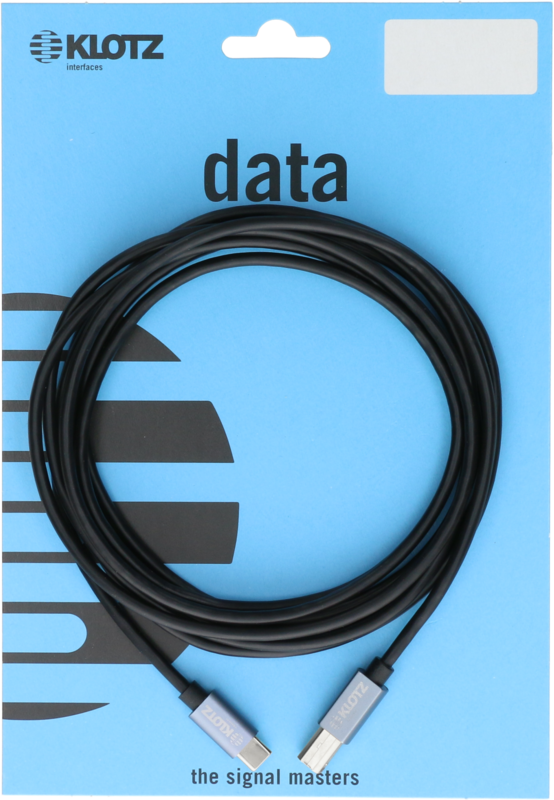 Klotz Usb 2.0 Câble Noir 2m, Plug C - Plug B / 480mb, 2.5w - Cable - Main picture