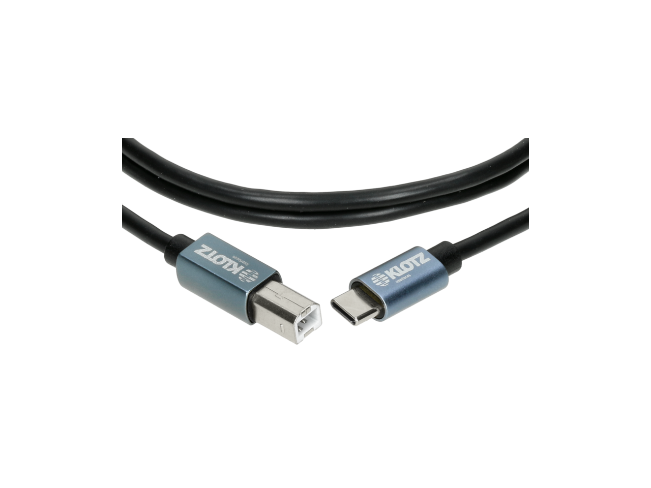 Klotz Usb 2.0 Câble Noir 2m, Plug C - Plug B / 480mb, 2.5w - Cable - Variation 1