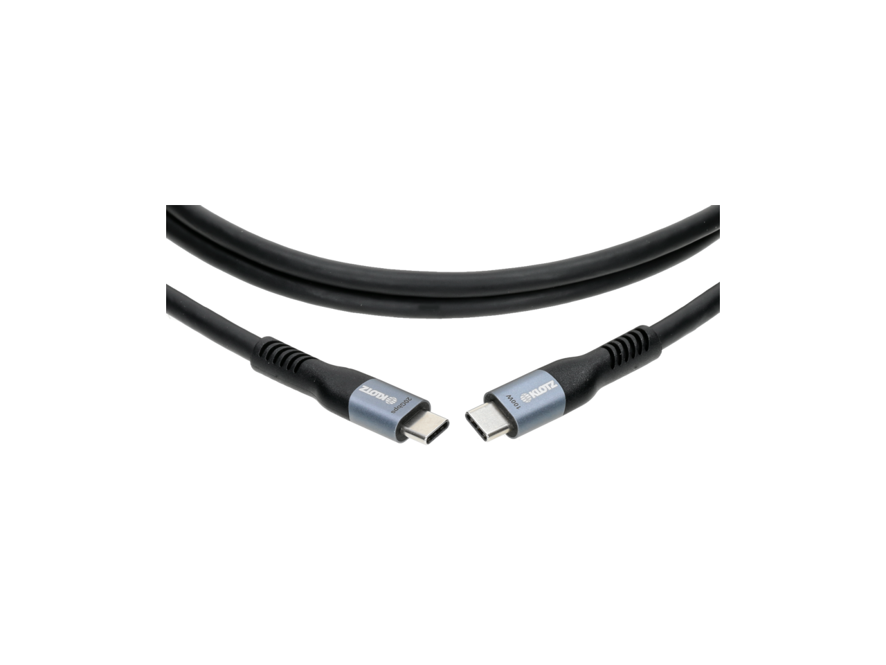 Klotz Usb 3.2 Câble Noir 2m, Plug C - Plug C / 20g, 100w, 4k@60hz - Cable - Variation 1