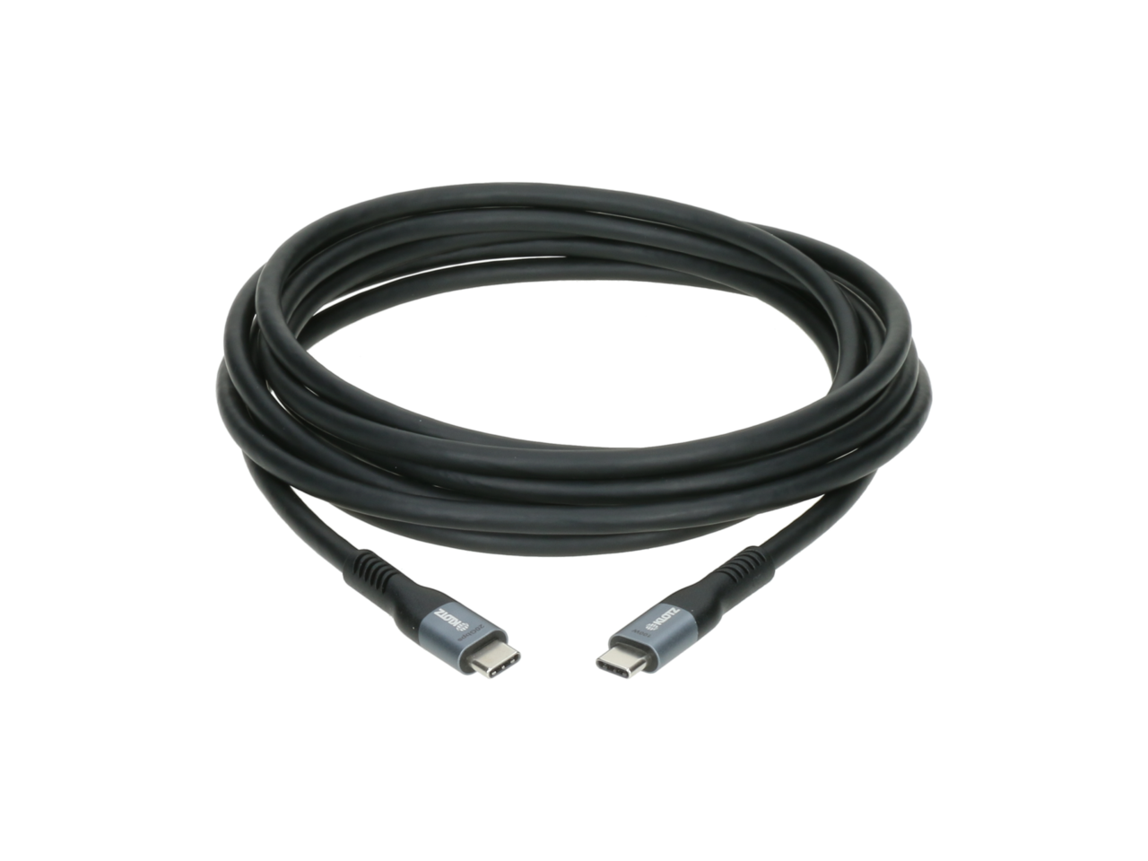 Klotz Usb 3.2 Câble Noir 2m, Plug C - Plug C / 20g, 100w, 4k@60hz - Cable - Variation 2