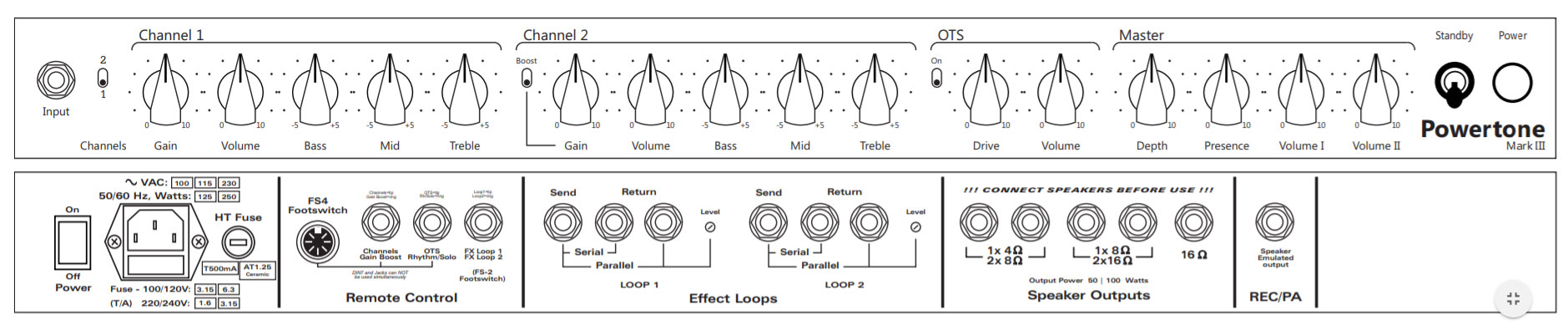 Koch Powertone Iii 50 Watts - Electric guitar amp head - Variation 3