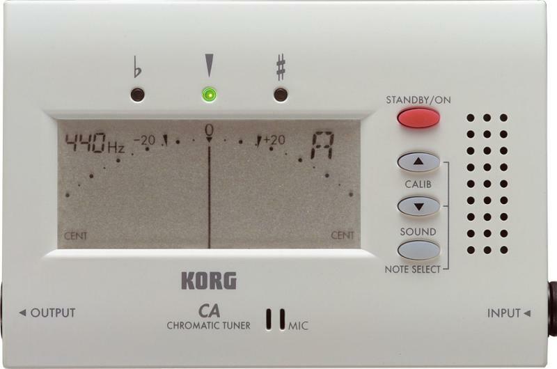 Korg Ca40wd Digital Chromatic White - Guitar tuner - Main picture