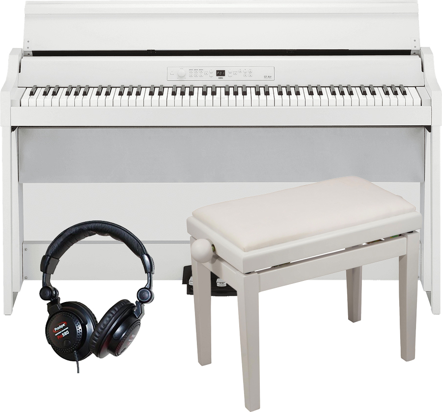 Korg G1b Air Wh +  X-tone Xb6162 Blanche + Casque Pro580 - Digital piano with stand - Main picture