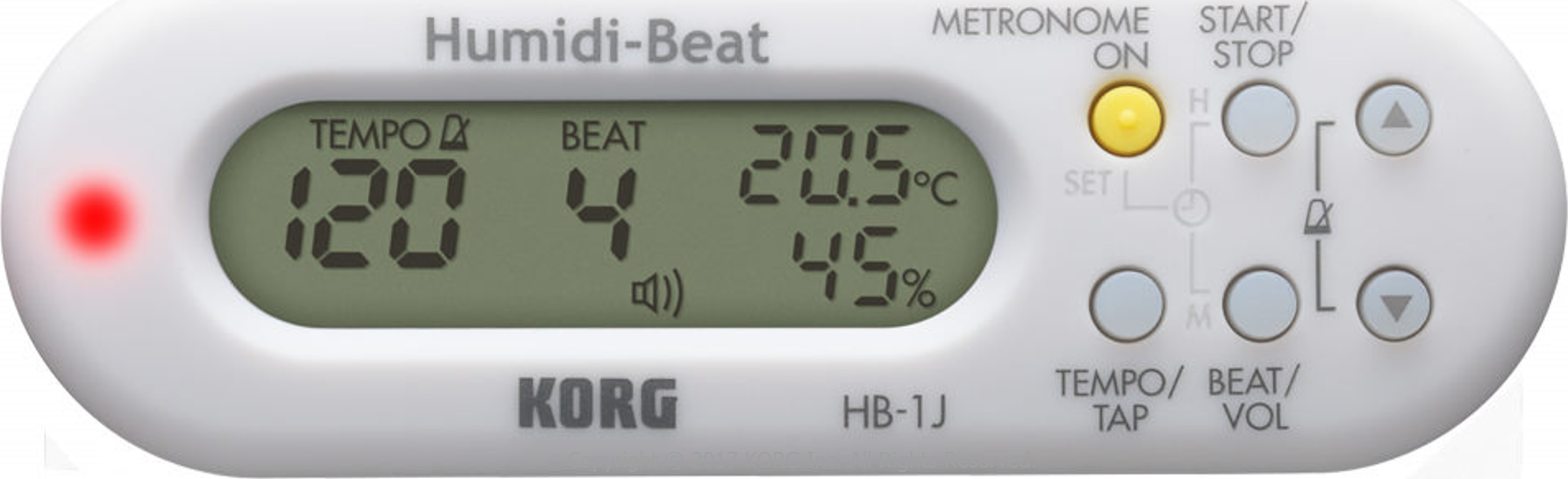 Korg Humidi-beat Metronome With Humidity Temperature Detector White - Guitar tuner - Main picture