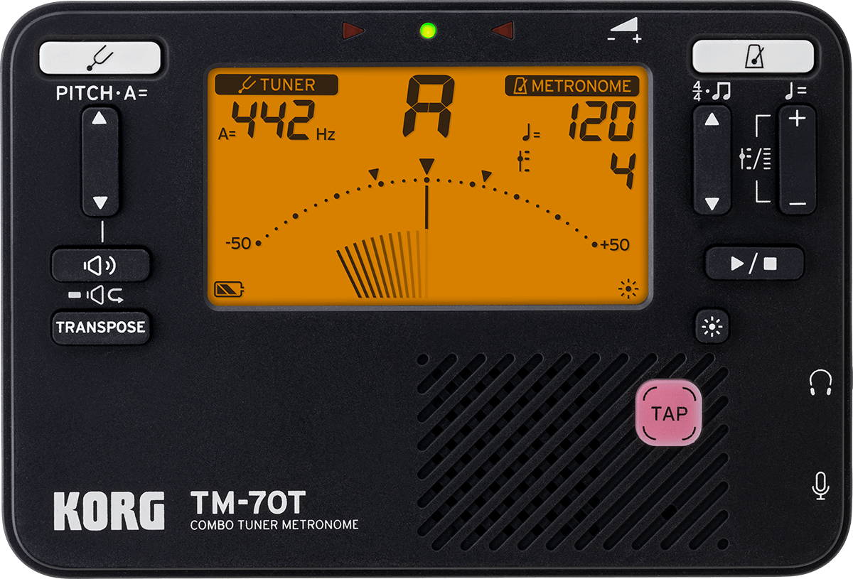 Korg Tm70t-bk + Micro Pince Cm400 Accordeur/metronome - Guitar tuner - Main picture