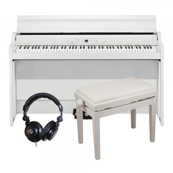 Digital piano with stand Korg G1B AIR WH +  X-TONE XB6162 Blanche + CASQUE PRO580