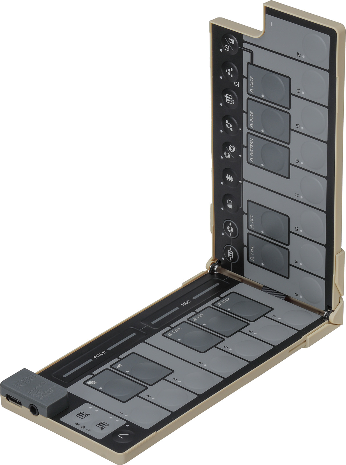 Korg Nanokey Fold Clavier Maitre Pliable - Sand Beige - Midi controller - Variation 2