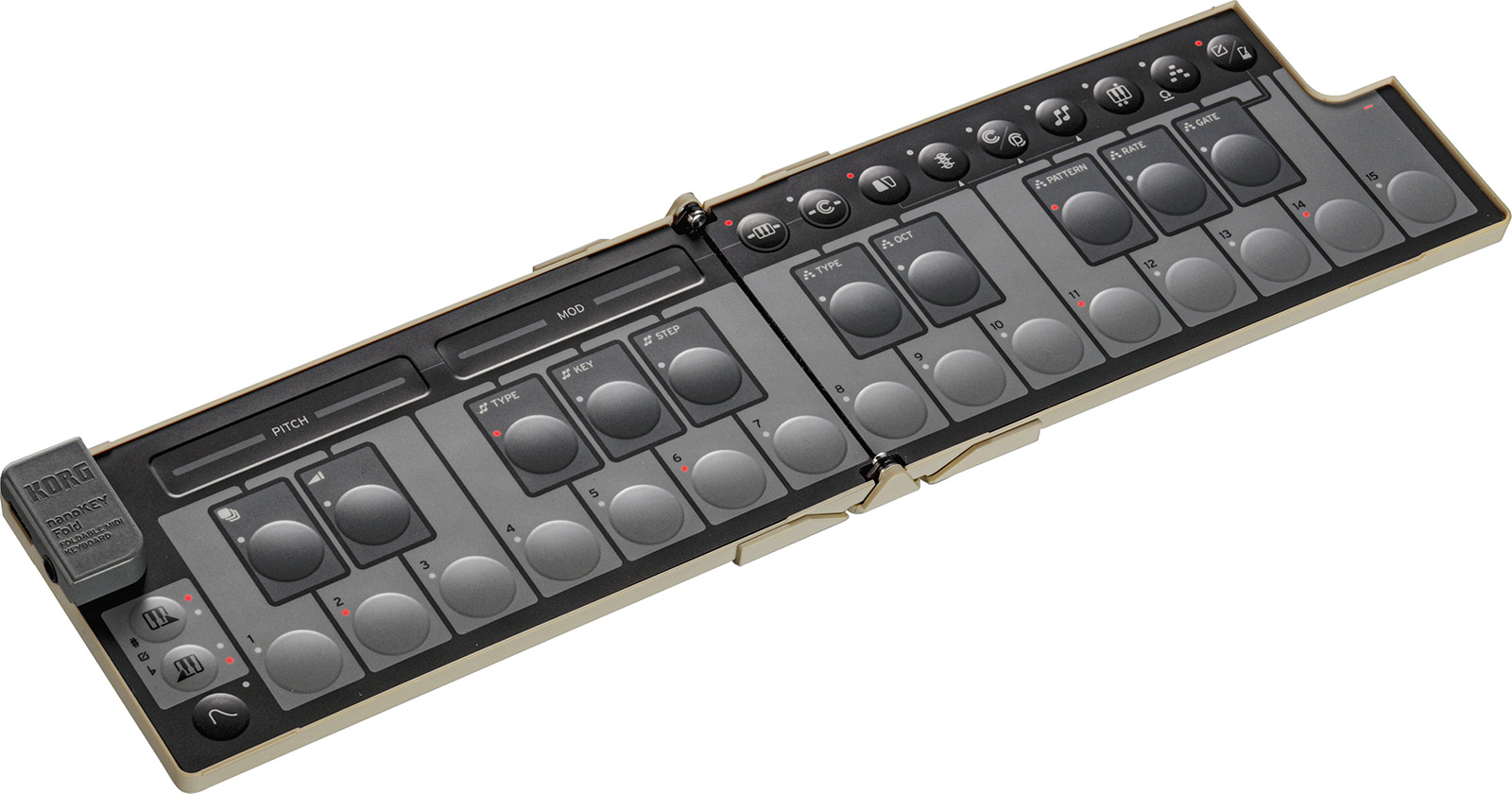 Korg Nanokey Fold Clavier Maitre Pliable - Sand Beige - Midi controller - Variation 4