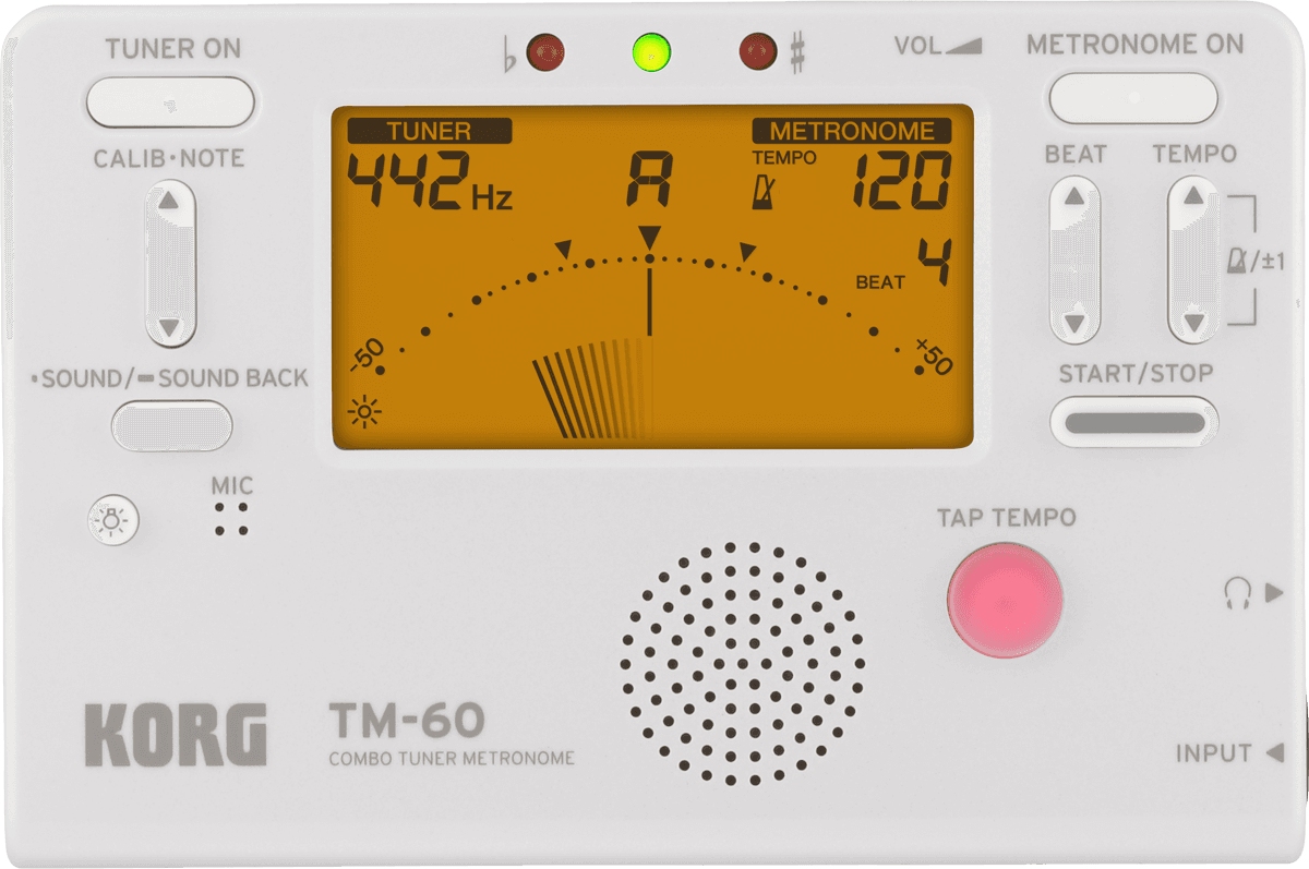 Korg Tm-60 White - Guitar tuner - Variation 1