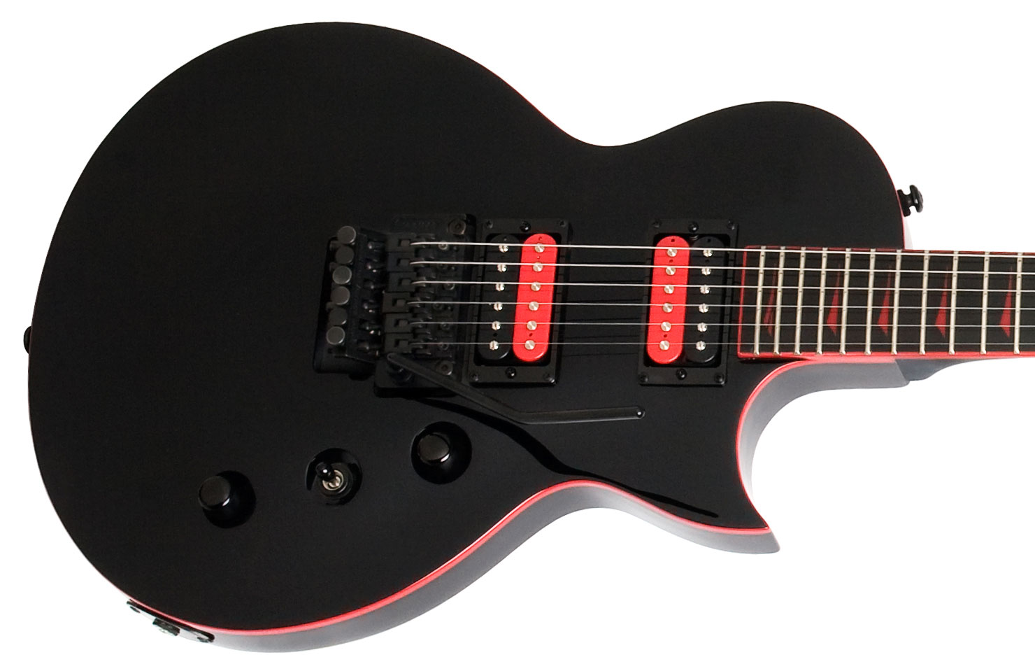 Kramer Assault 220 2h Fr Rw - Black Red Binding - Single cut electric guitar - Variation 1