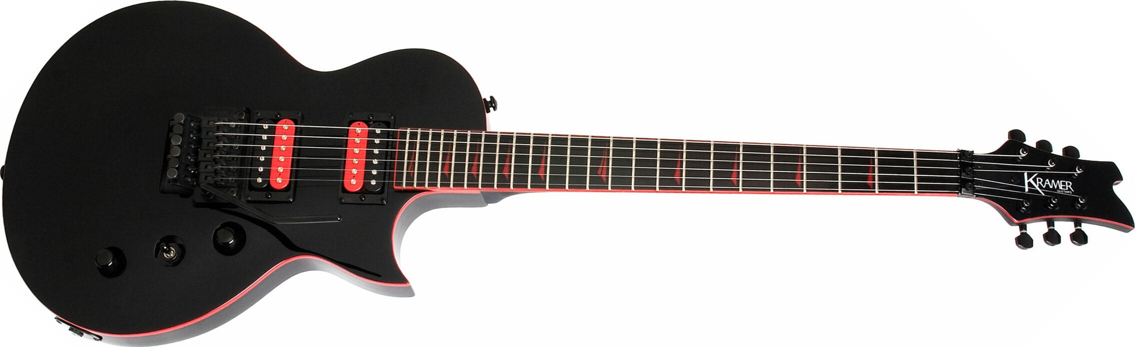 Kramer Assault 220 2h Fr Rw - Black Red Binding - Single cut electric guitar - Main picture