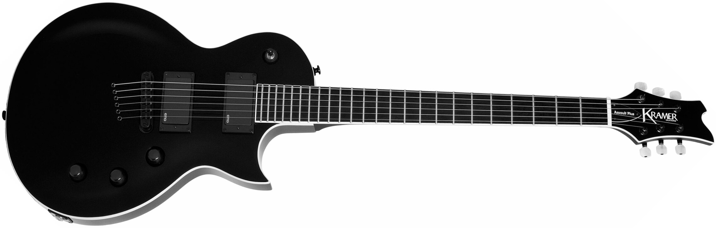 Kramer Assault Plus 2h Emg Ht Eb - Black - Single cut electric guitar - Main picture