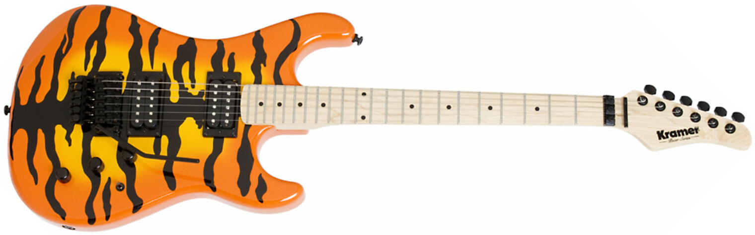 Kramer Pacer Vintage 2h Seymour Duncan  Fr Mn - Orange Burst Tiger - Str shape electric guitar - Main picture