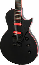 Single cut electric guitar Kramer Assault 220 FR - Black red binding