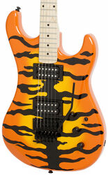 Str shape electric guitar Kramer Pacer Vintage - Orange burst tiger