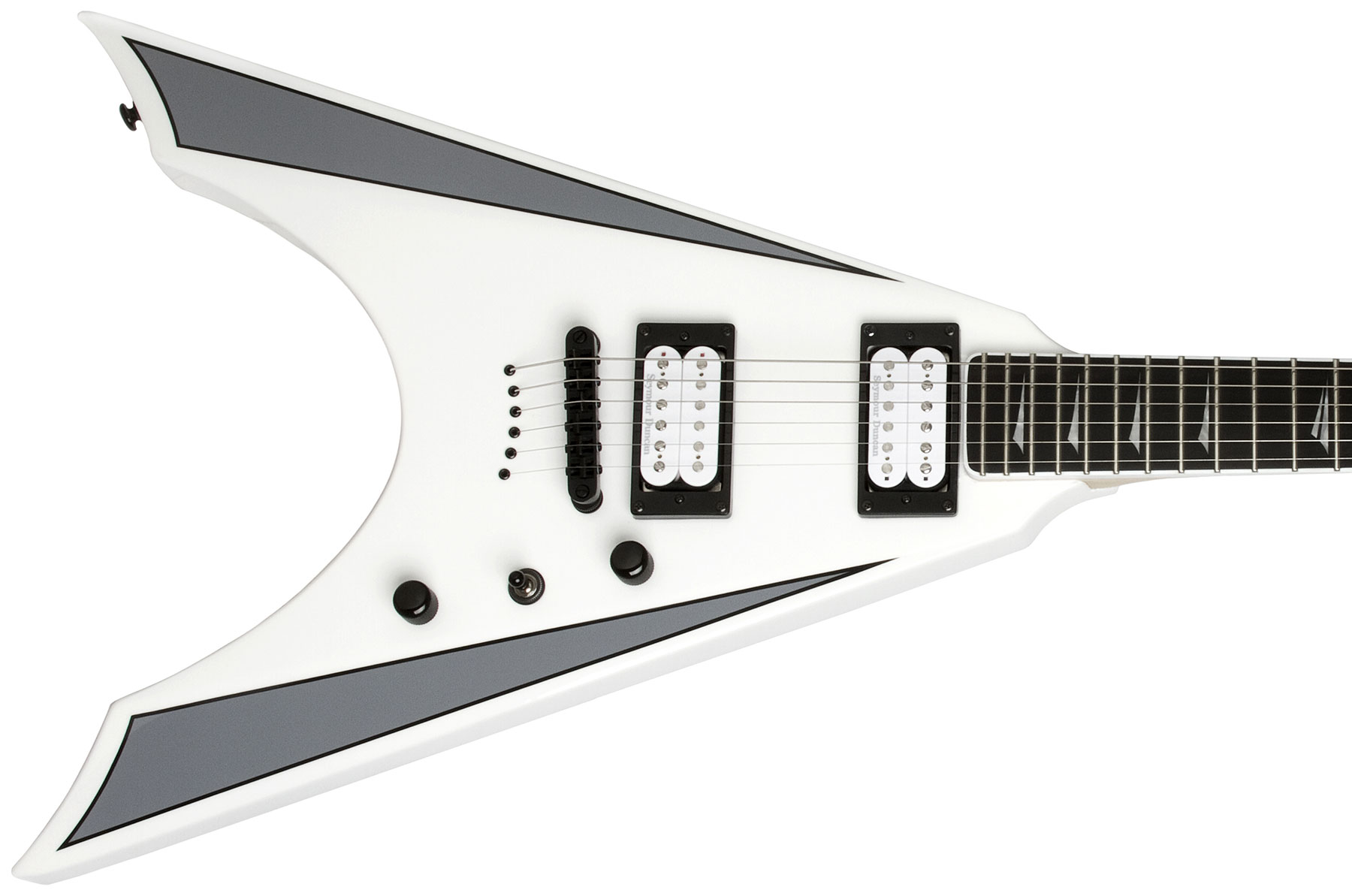 Kramer Nite-v Plus Hh Seymour Duncan Ht Eb - Alpine White - Metal electric guitar - Variation 1