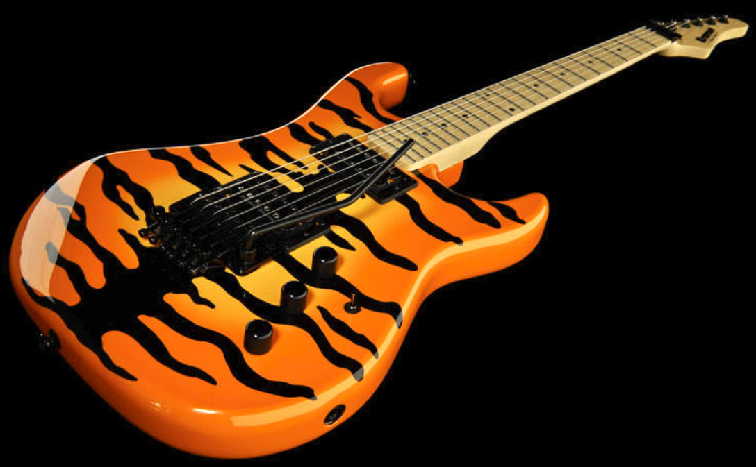 Kramer Pacer Vintage 2h Seymour Duncan  Fr Mn - Orange Burst Tiger - Str shape electric guitar - Variation 1