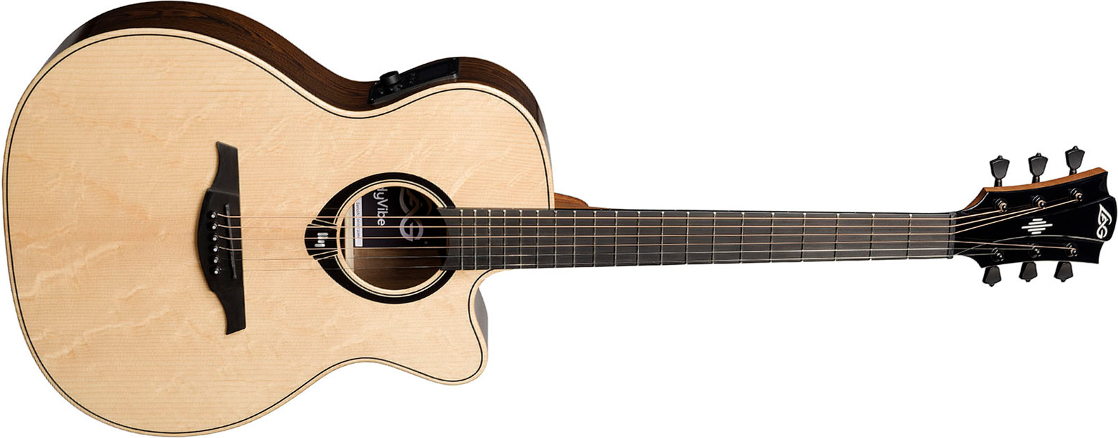 Lag Hv30ace Hyvibe H2 Auditorium Cw Epicea Bokote Bkbr - Natural - Folk guitar - Main picture