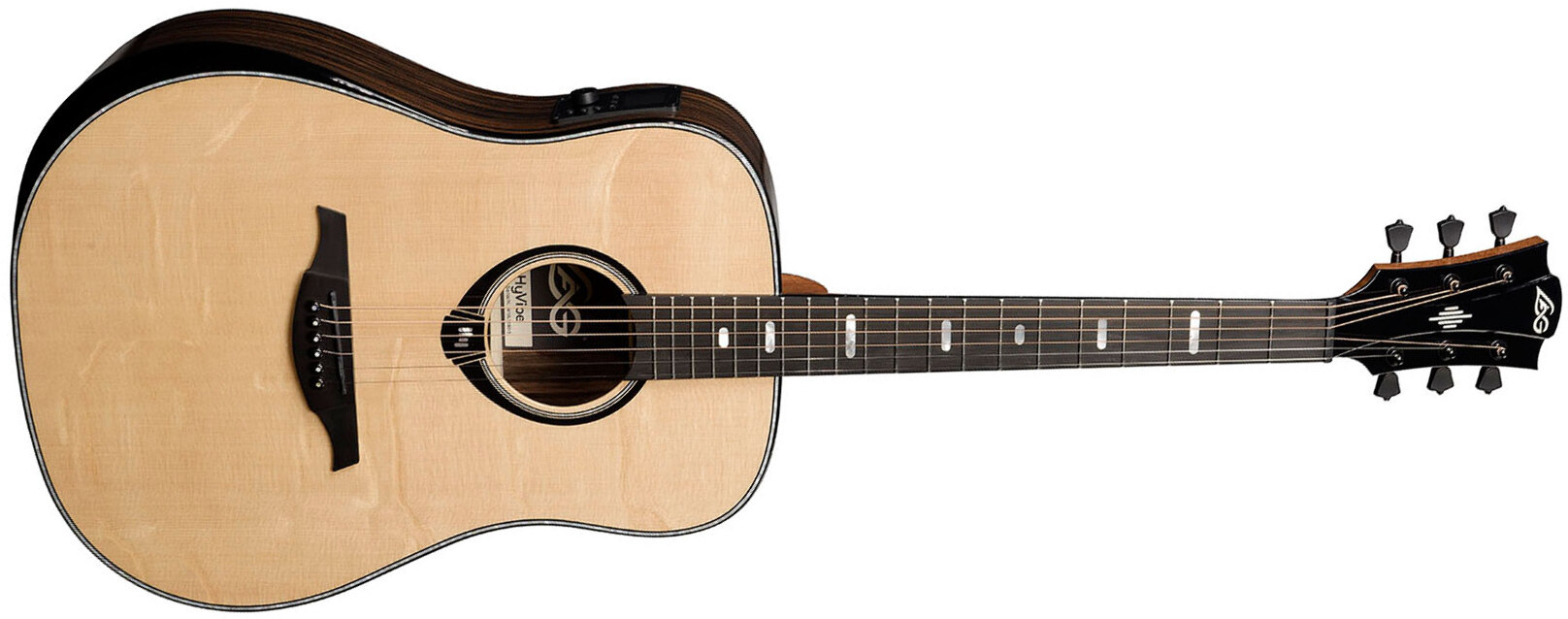 Lag Hv50de Hyvibe H2 Dreadnought Epicea Bokote Bkbr - Natural - Folk guitar - Main picture