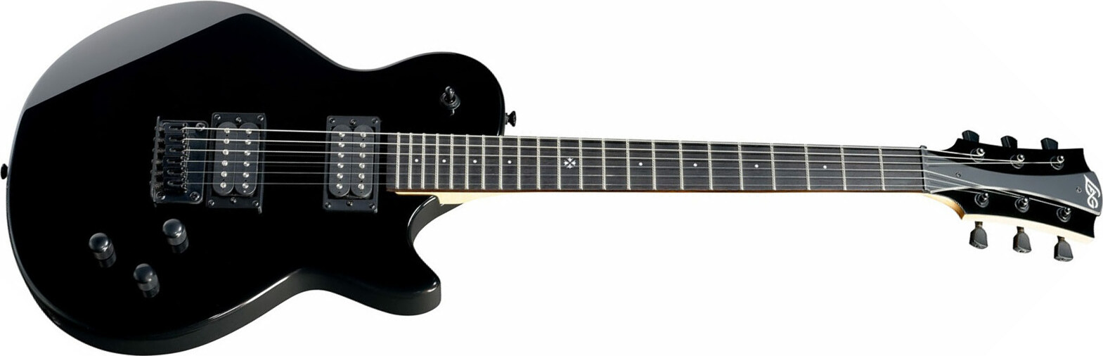 Lag Imperator 60 Hh Ht Rw - Black - Single cut electric guitar - Main picture